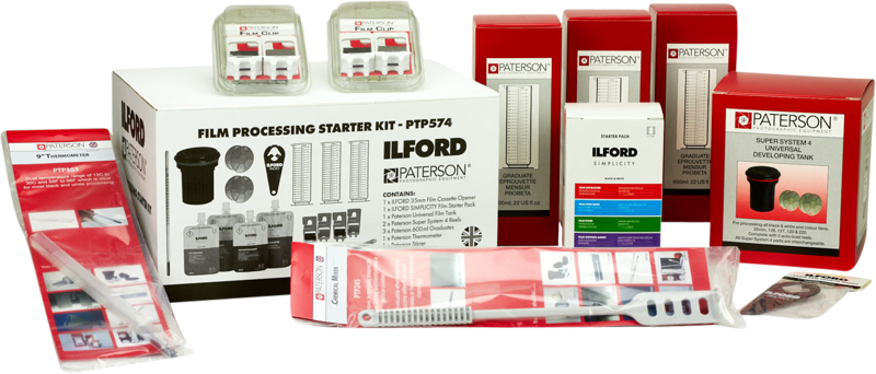 zestaw startowy do ciemni ilford + paterson film starter kit2
