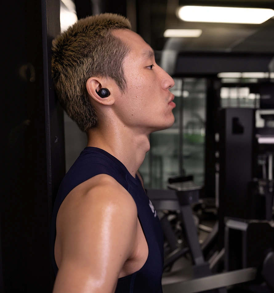 bezprzewodowe słuchawki douszne sennheiser momentum sport black