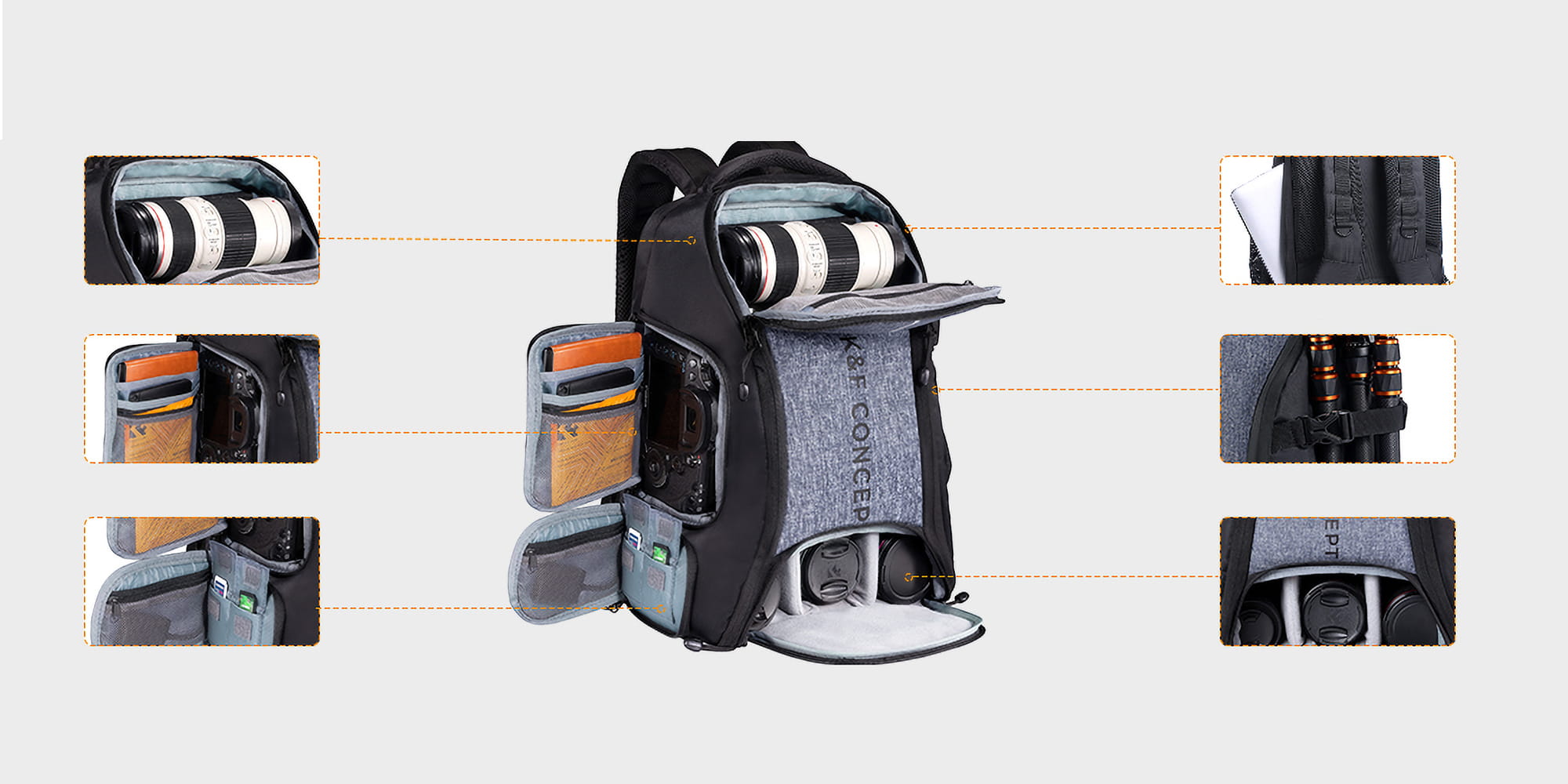 plecak k&f concept camera backpack