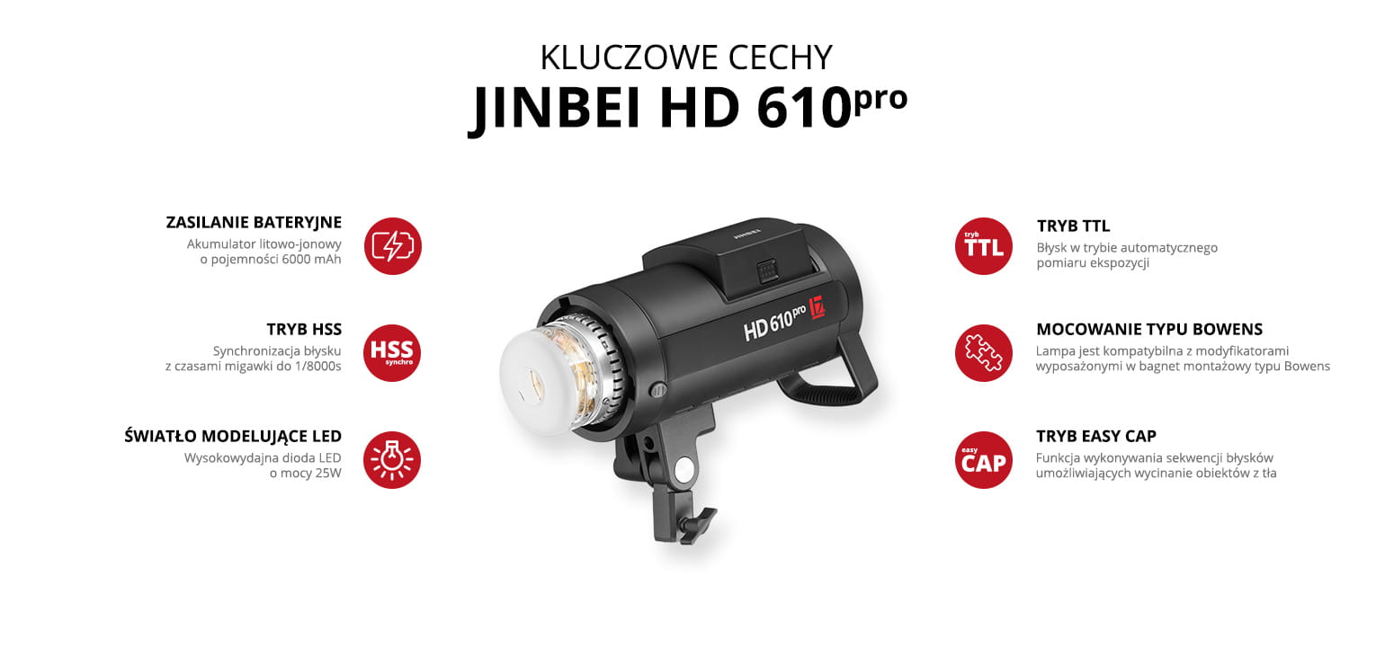 lampa plenerowa jinbei hd 610 pro z czaszą mh 14 cm