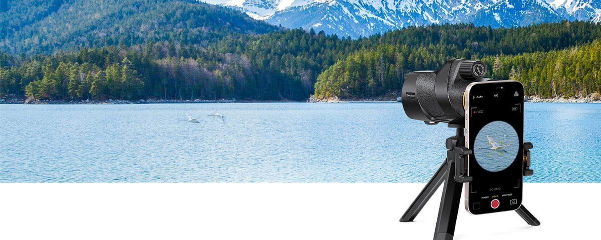luneta obserwacyjna k&f concept bak-4 12x50 z adapterem montażowym do smartfona