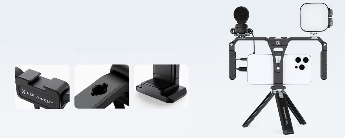 klatka operatorska do smartfona k&f concept czarna