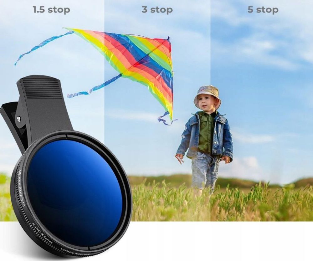 filtr szary regulowany do smartfonów k&f concept nd nd2-nd32