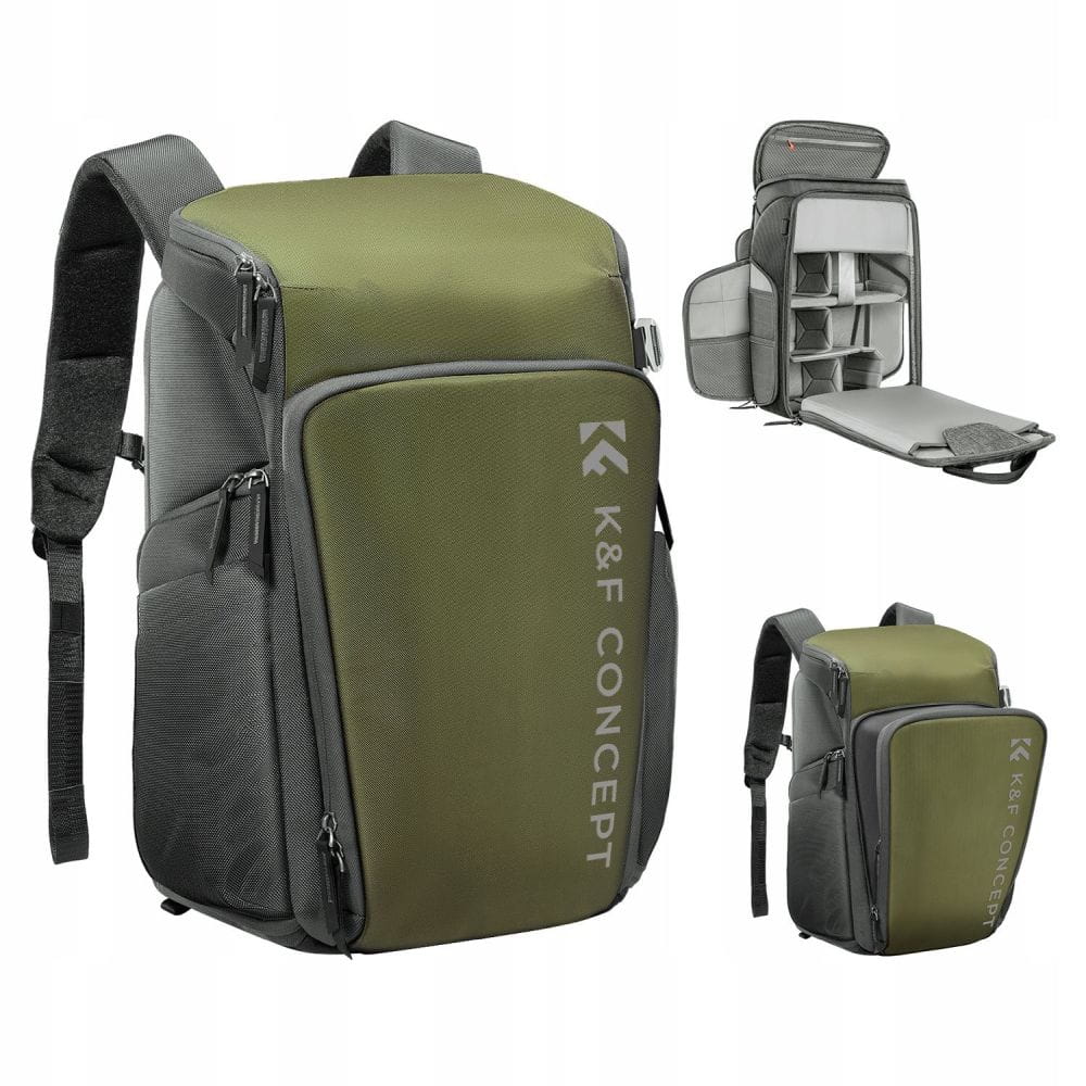 plecak fotograficzny k&f concept zielony 25l