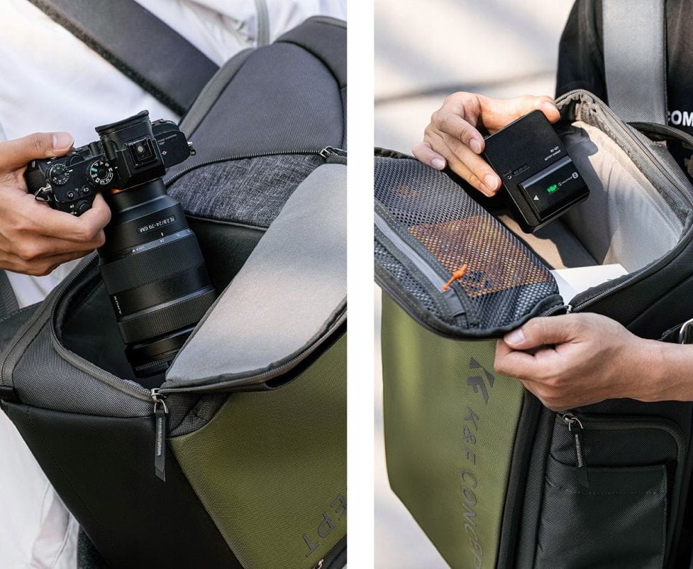 plecak fotograficzny k&f concept zielony 25l