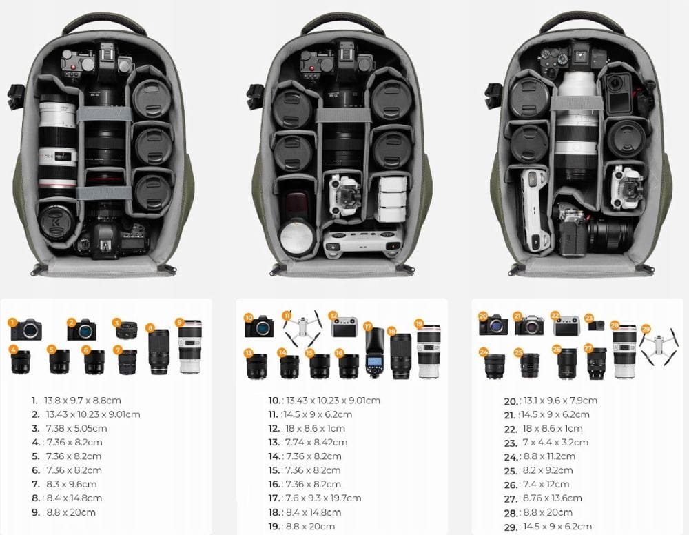 plecak fotograficzny k&f concept zielony