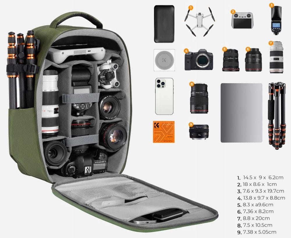 plecak fotograficzny k&f concept zielony
