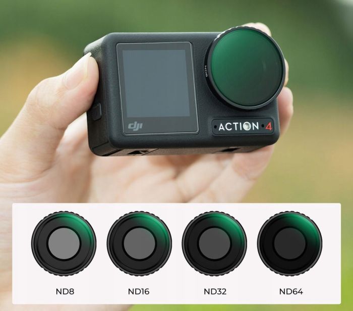zestaw filtrów 4w1 k&f concept do dji osmo action 4