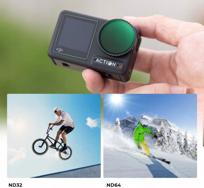 zestaw filtrów 4w1 k&f concept do dji osmo action 4