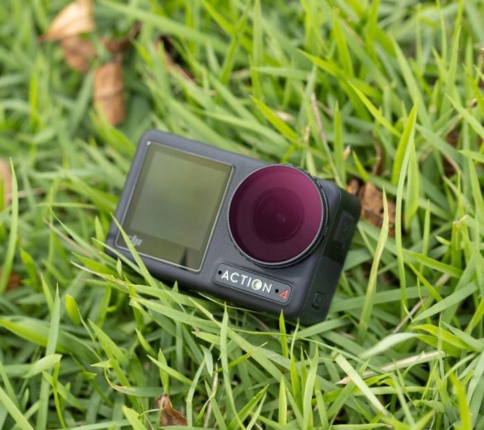zestaw 4 sztuk filtrów k&f concept do dji osmo action 4