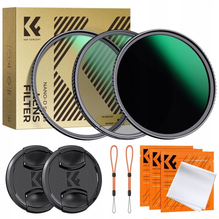 zestaw filtrów k&f concept 62mm nano-d 3w1 z dekielkiem i etui