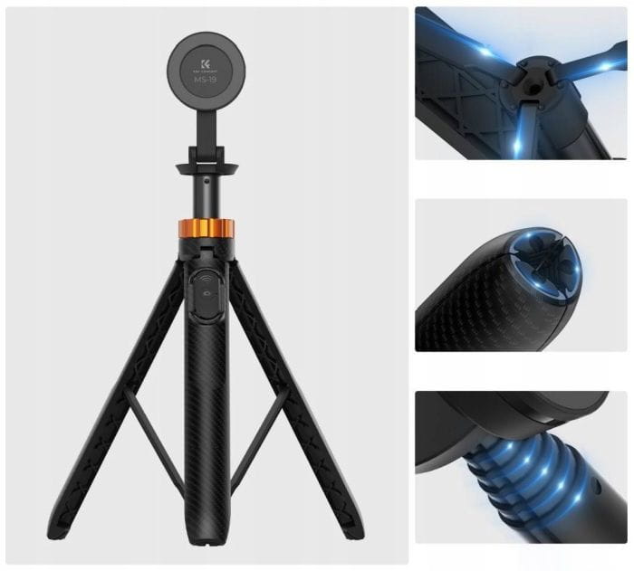 selfie stick magnetyczny 162cm k&f concept