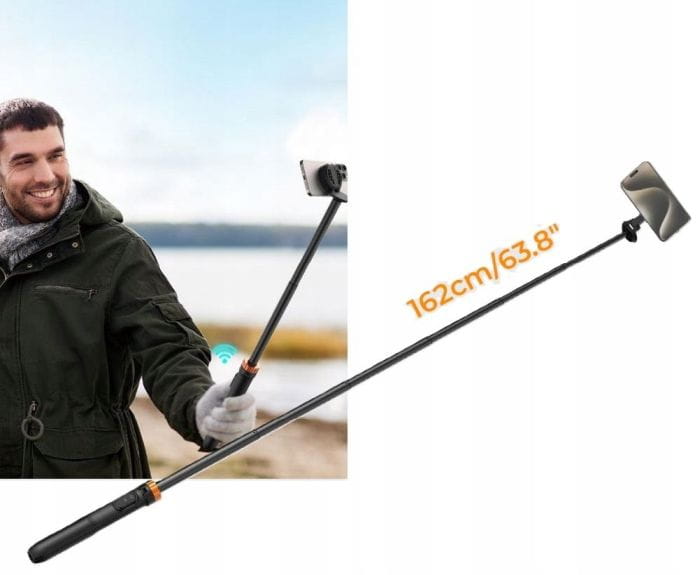 selfie stick magnetyczny 162cm k&f concept