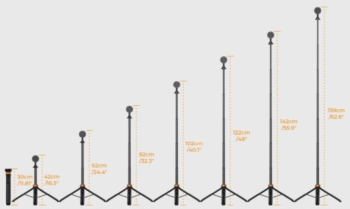 selfie stick magnetyczny 162cm k&f concept