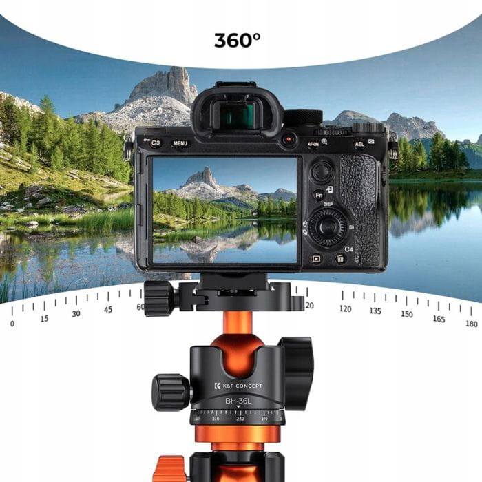 głowica kulowa panoramiczna 3d k&f concept