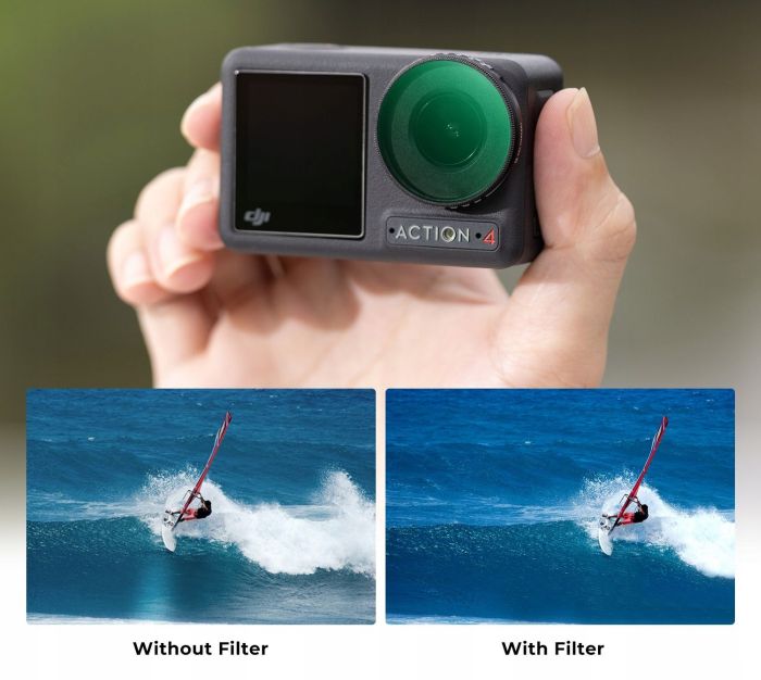 filtr polaryzacyjny cpl k&f concept 8k nano-x do dji osmo action 4