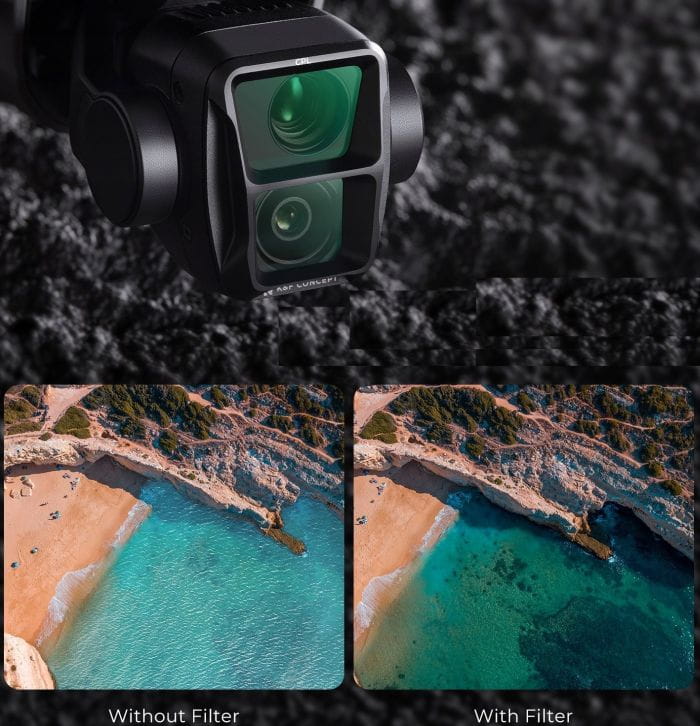 filtr polaryzacyjny k&f concept 8k nano-x do drona dji air 3