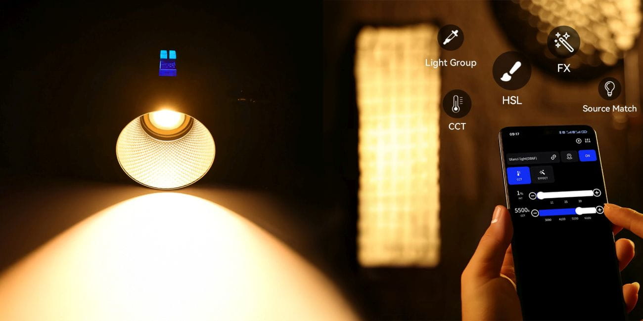 lampa led ulanzi 200w - wb (2700 k - 6500 k)