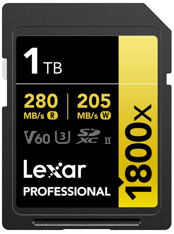 karta pamięci lexar sdxc pro 1800x u3 uhs-ii r280/w210 (v60) 1tb