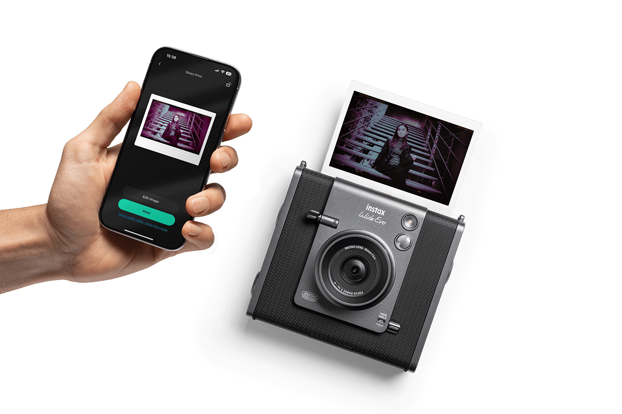 hybrydowy aparat natychmiastowy instax wide evo black