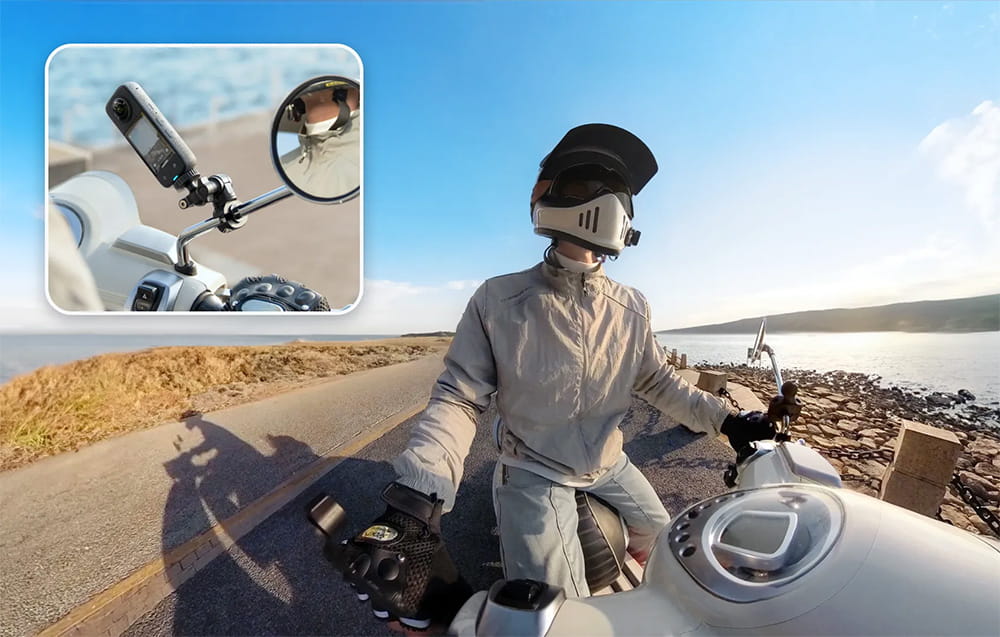 uchwyt insta360 do kamer na lusterko wsteczne