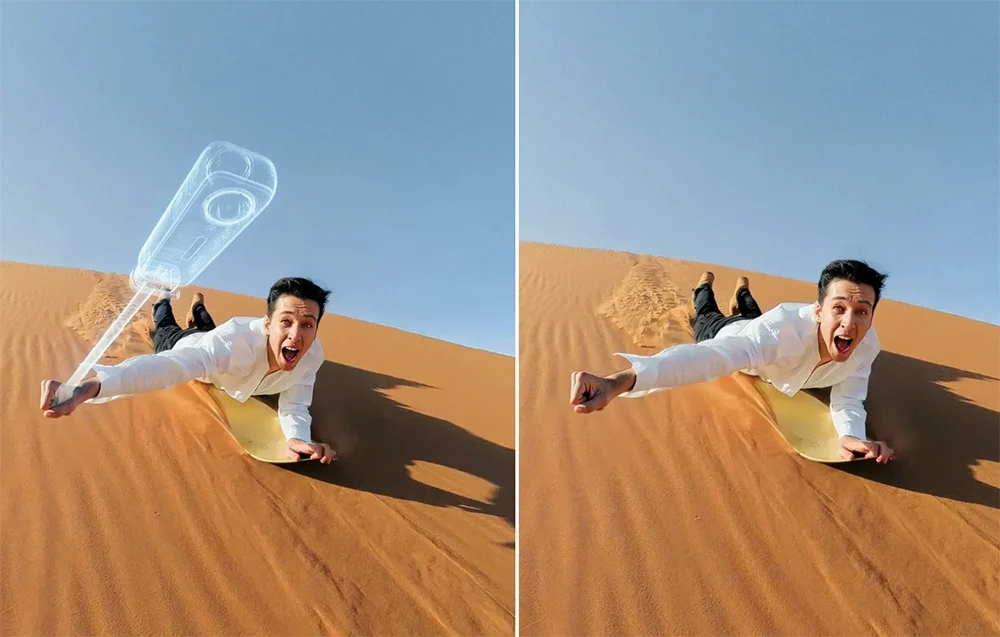 uchwyt selfie insta360 z pilotem
