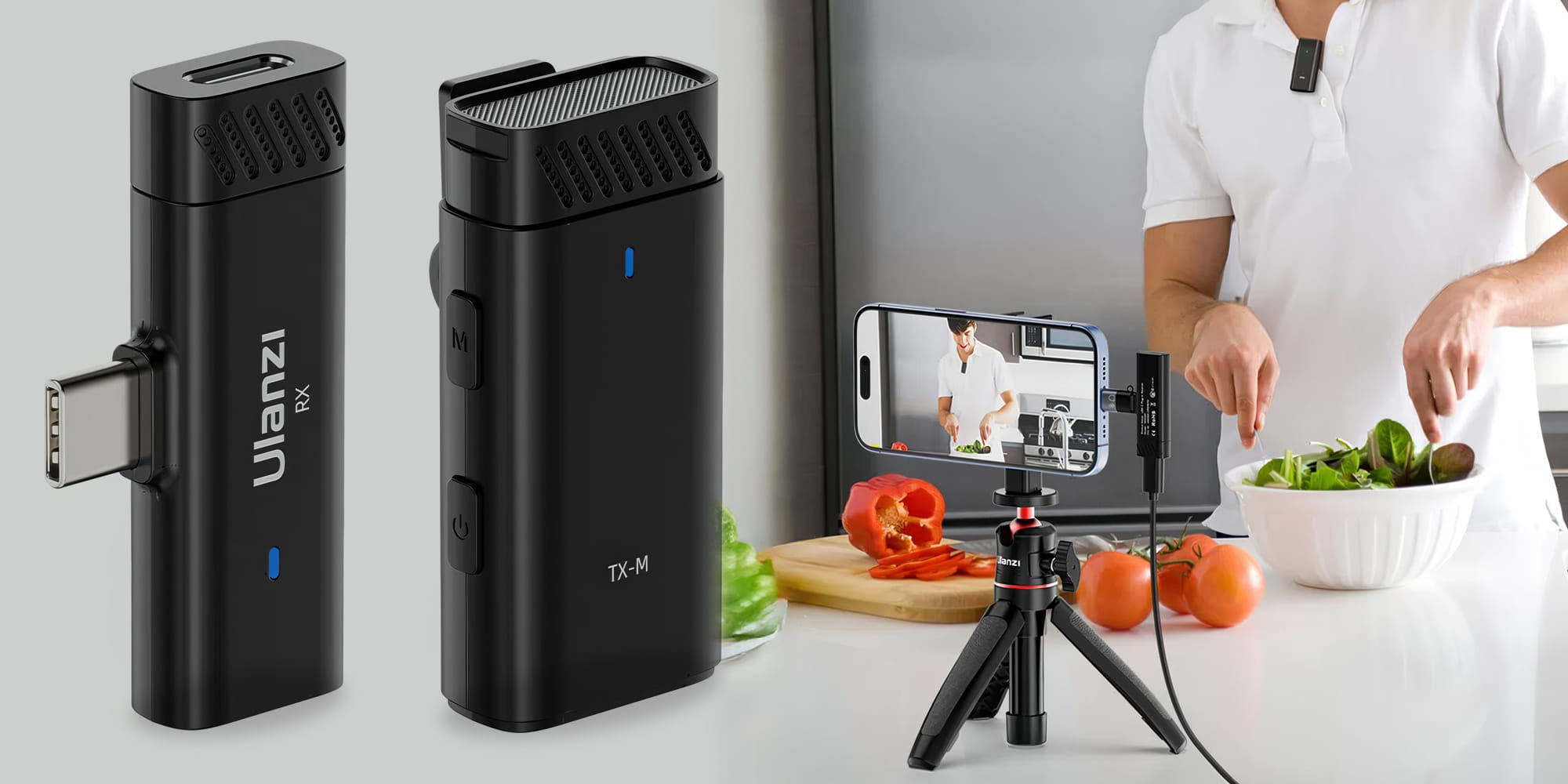 zestaw do bezprzewodowej transmisji dźwięku ulanzi hm2301 - usb-c