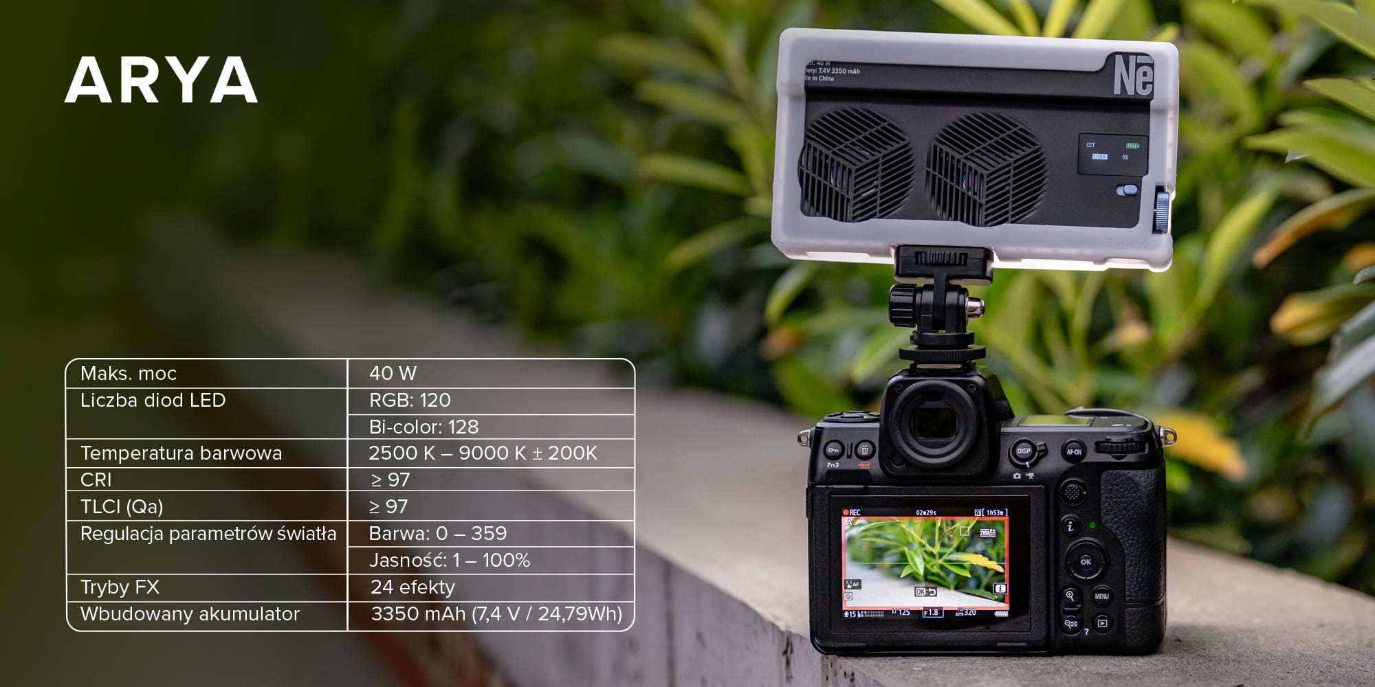 Lampa Newell Arya RGB 40 W