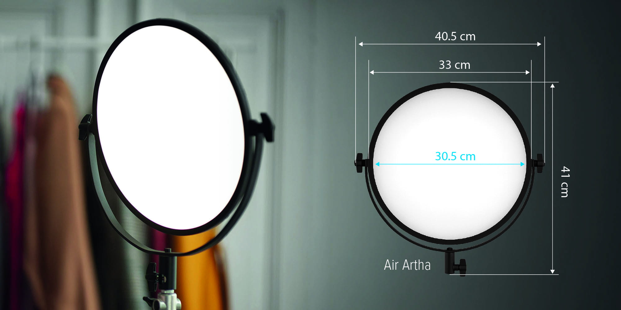 zestaw newell lampa led air artha i statyw oświetleniowy talos