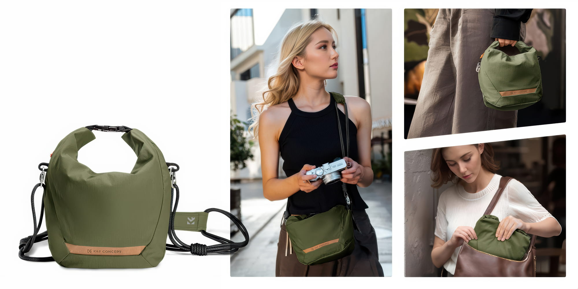 torba fotograficzna k&f concept urban wander sling u11 5 l zielona