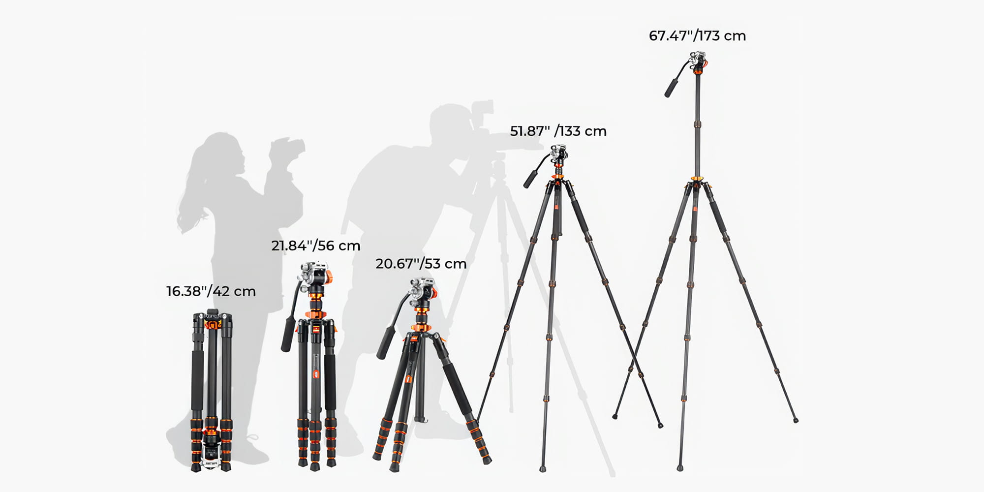 statyw video k&f concept o255c4 z głowicą fh-03