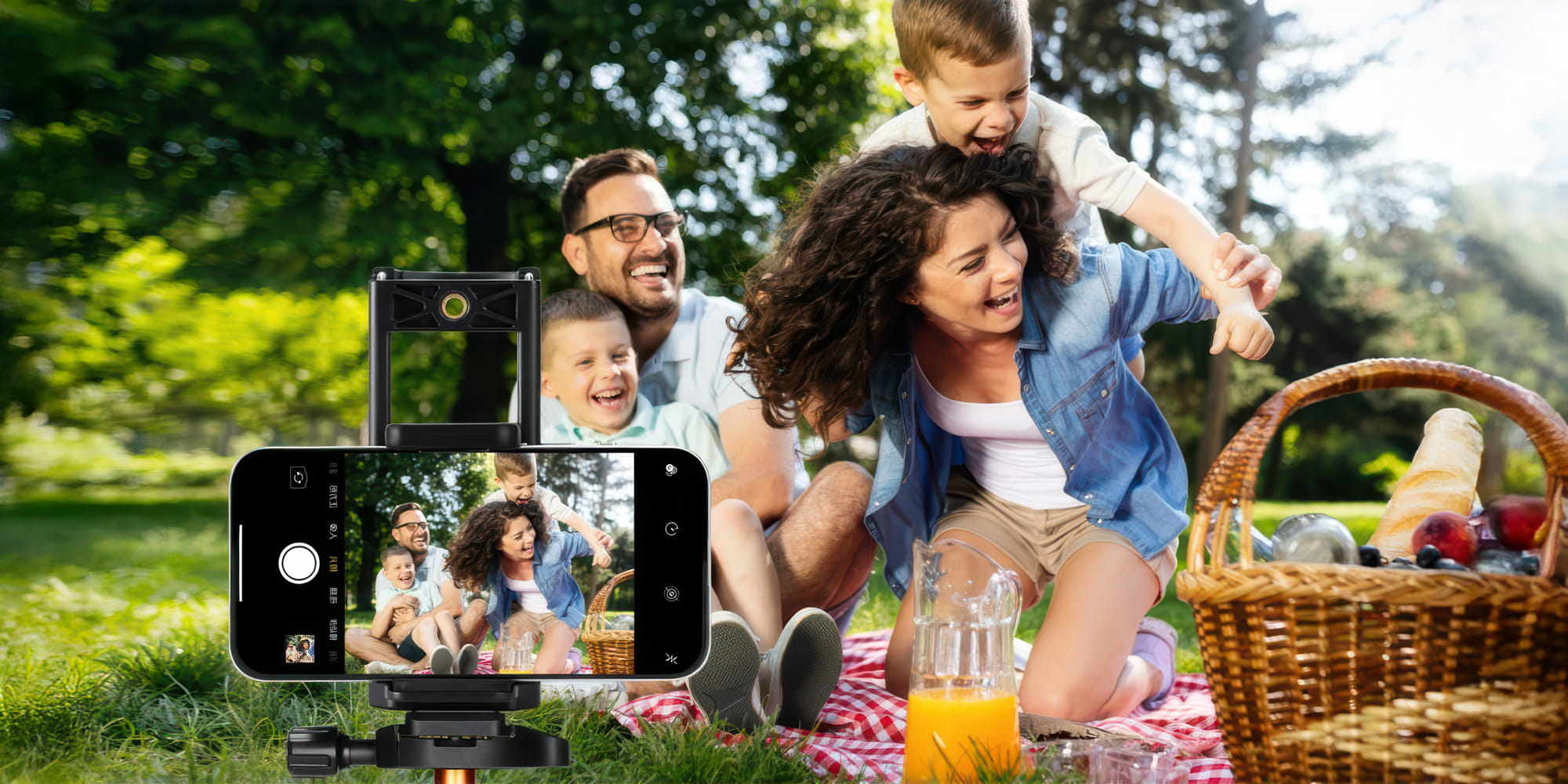 statyw k&f concept s255a3 z głowicą kulową bh-36 i uchwytem na telefon
