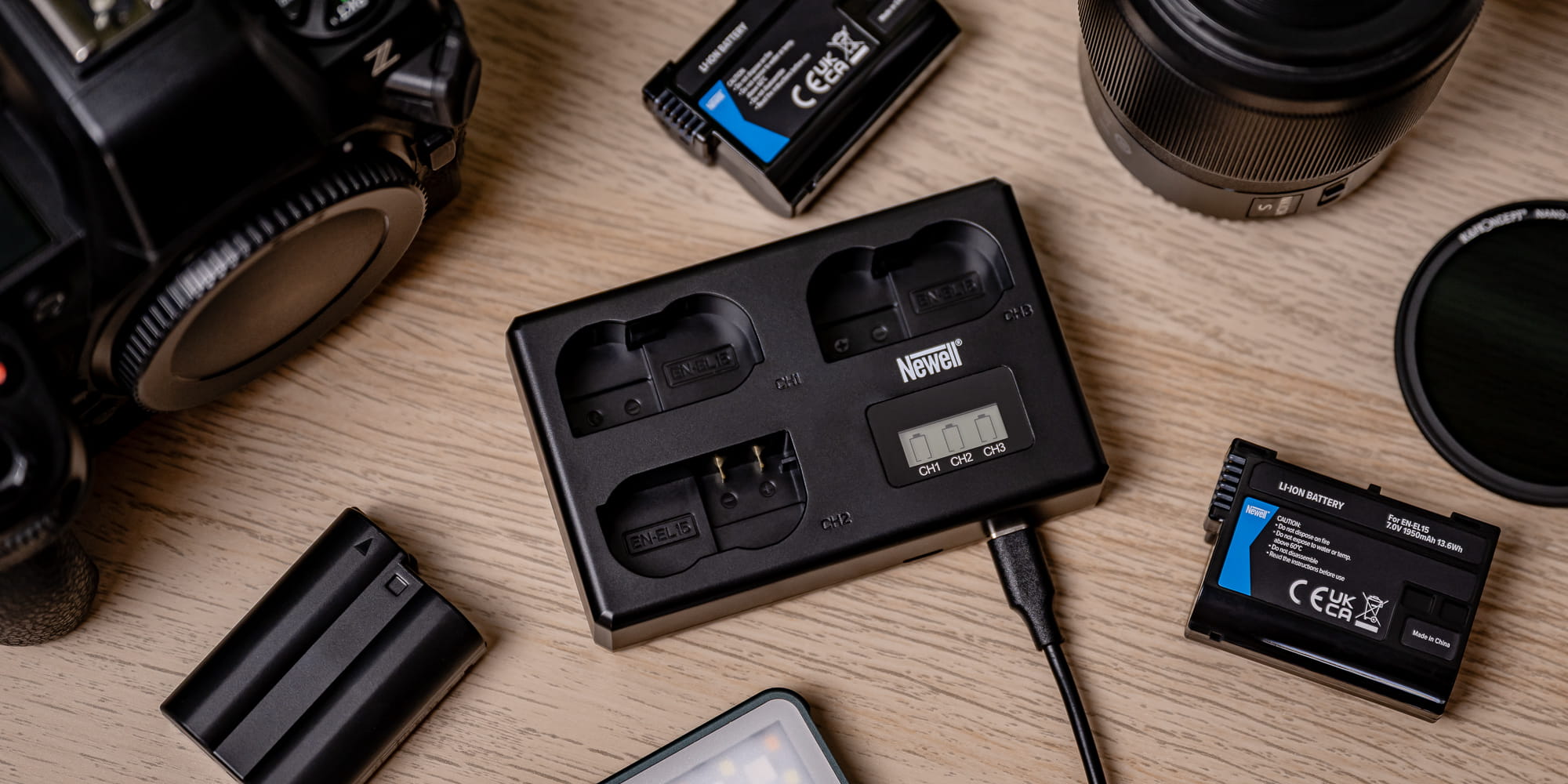 ładowarka newell tt-usb-c do akumulatorów en-el15 do nikon