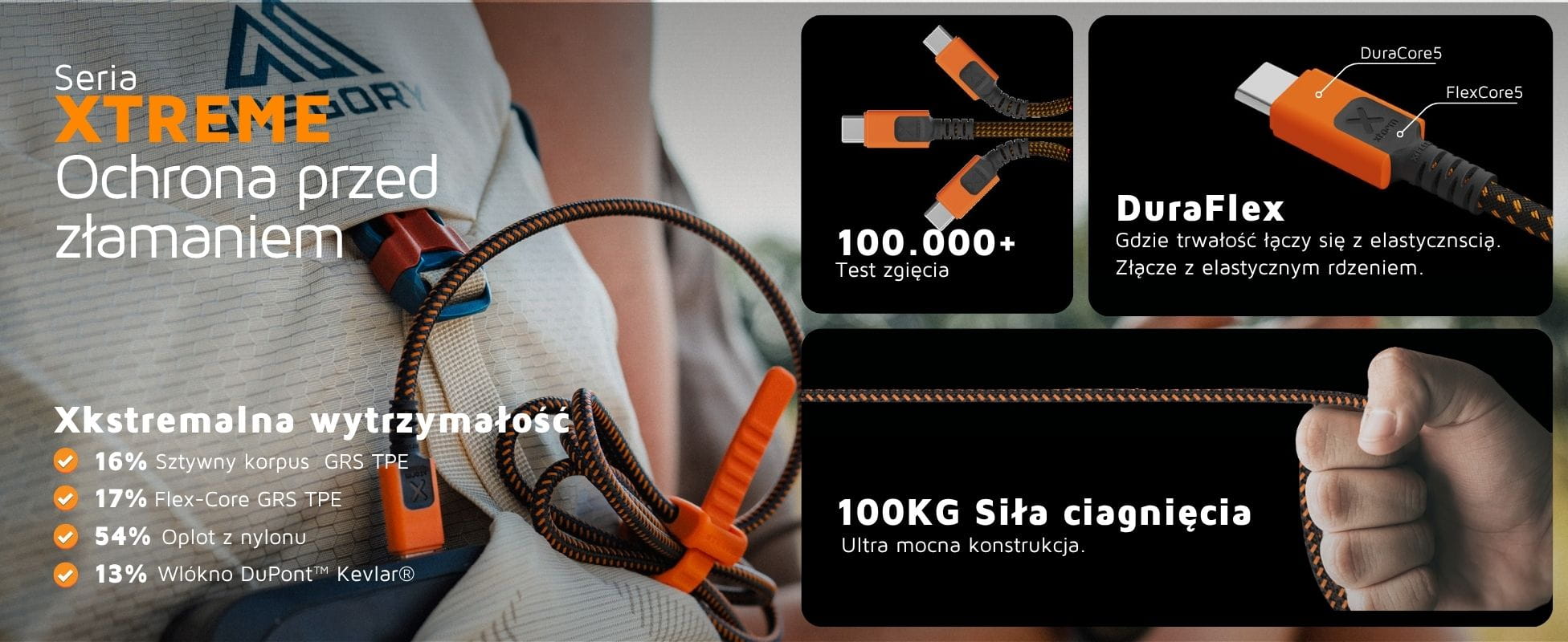 kabel xtorm xtreme usb-c pd ultra 240w (1,5m)