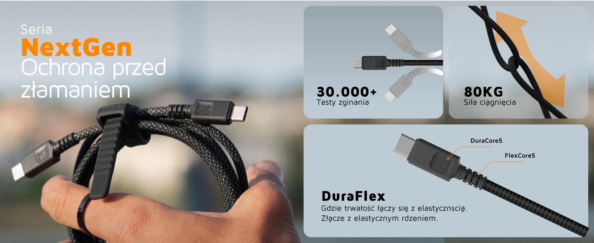 xtorm kabel nextgen usb-c pd ultra 240w (1,5m) czarny