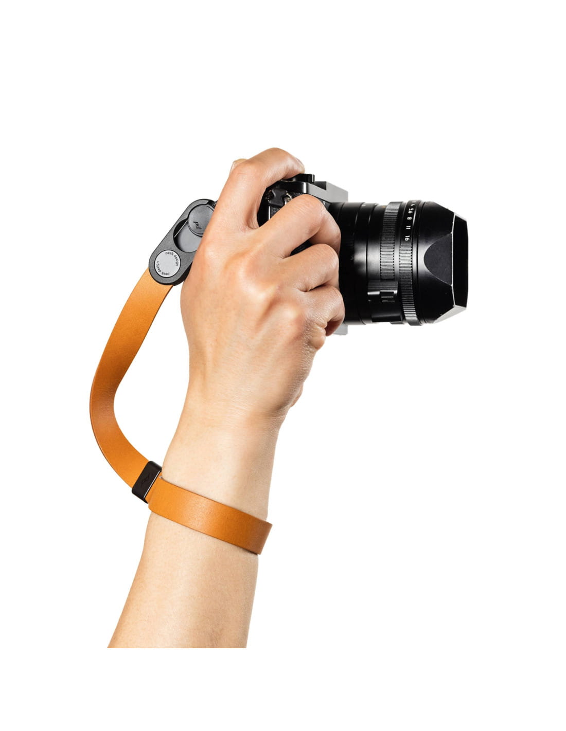 pasek na nadgarstek peak design cuff leather amber - bursztynowy