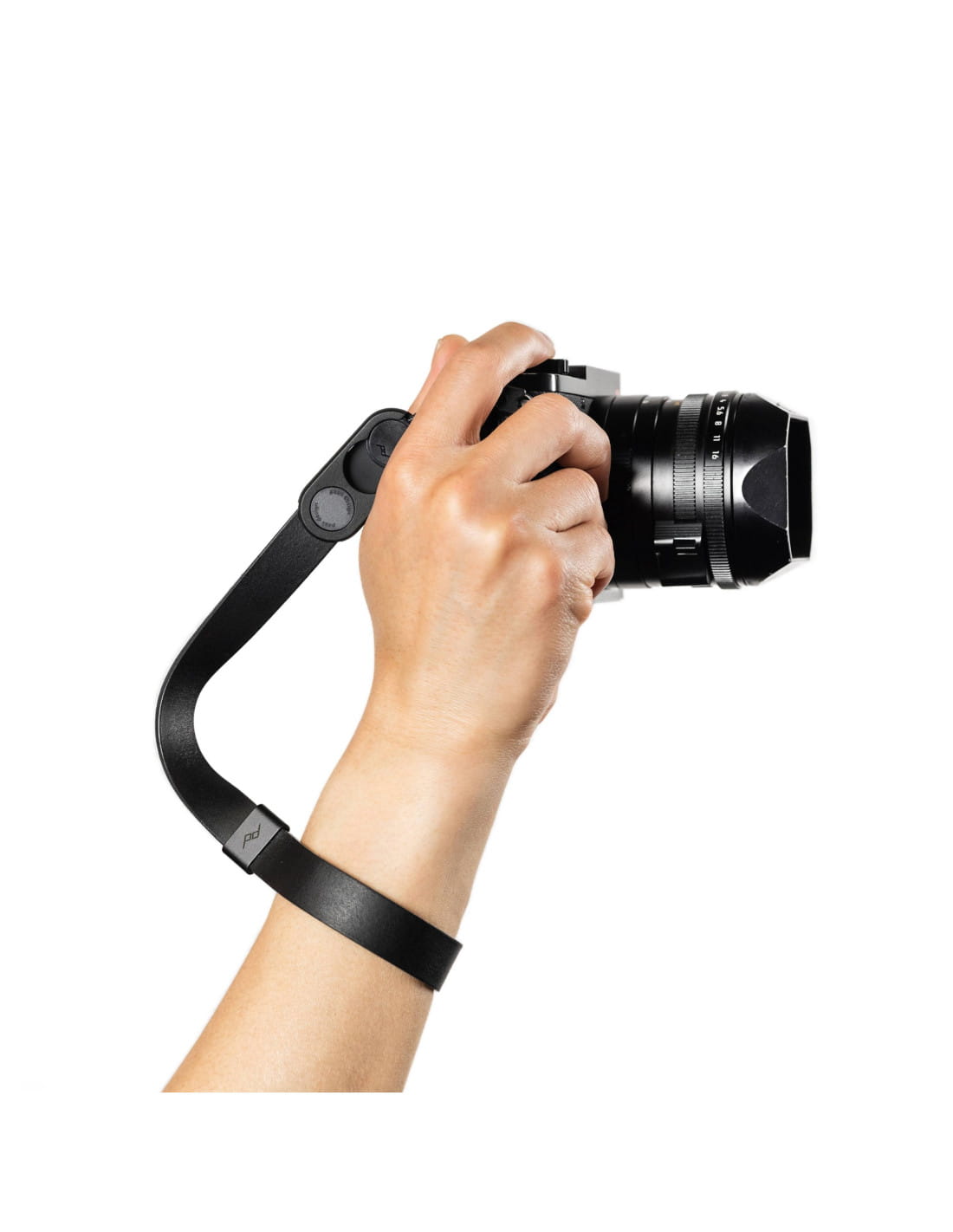 pasek na nadgarstek peak design cuff leather black - czarny