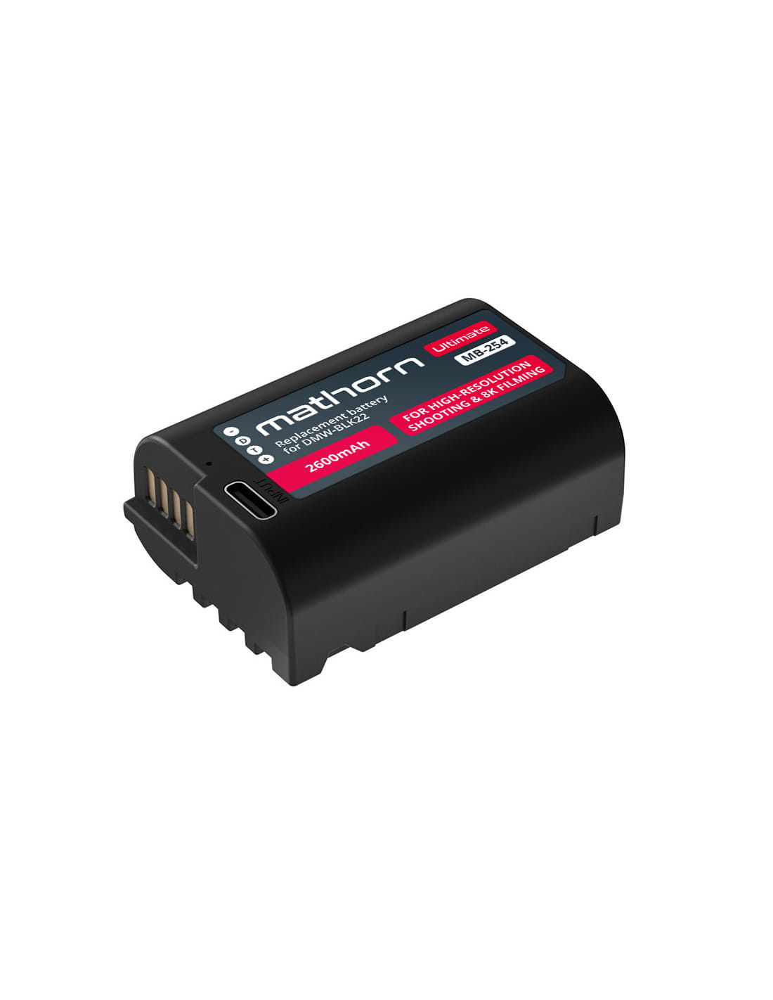 bateria mathorn mb-254 ultimate 2600mah usb-c zamiennik dmw-blk22