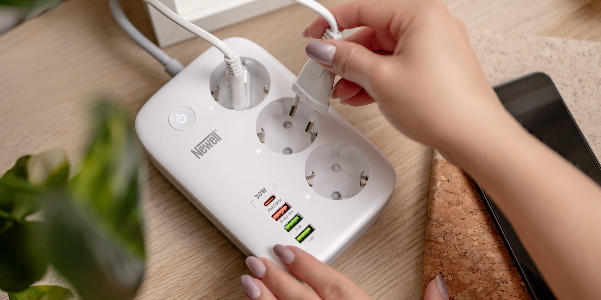 listwa zasilająca newell power office wifi pd 30w