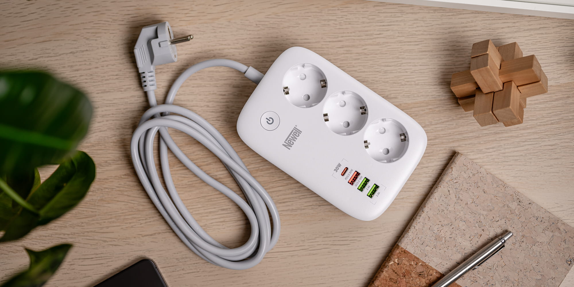 listwa zasilająca newell power office wifi pd 30w