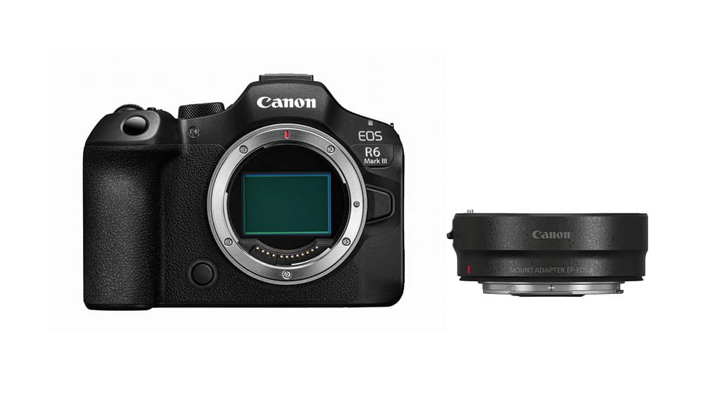 aparat cyfrowy canon eos r6 mark iii + adapter canon eos r mount ef-eos r