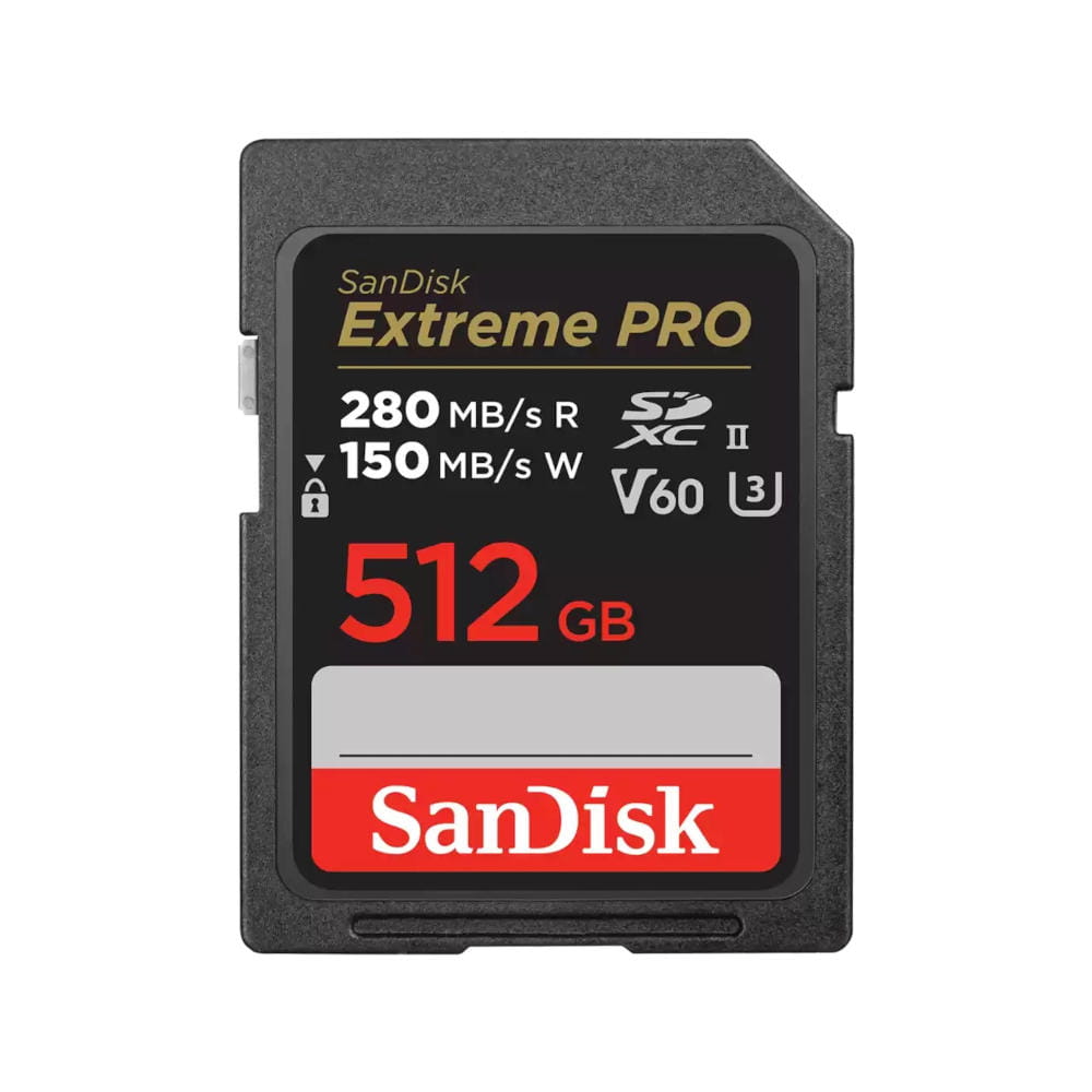 karta sandisk extreme pro sdxc 512gb - 280/150 mb/s v60 uhs-ii