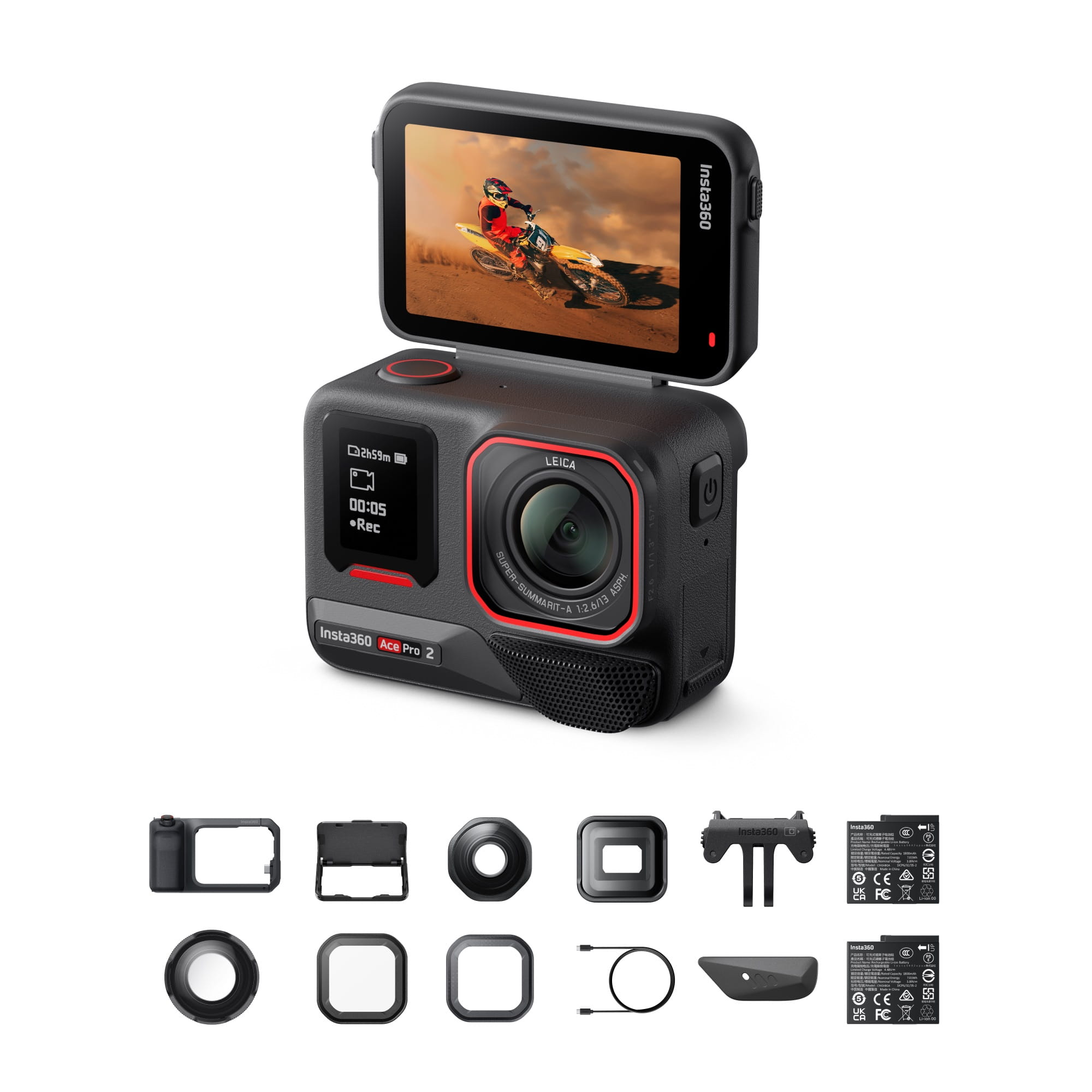 insta360 ace pro 2 ultimate videography bundle - kamera sportowa z zestawem akcesoriów