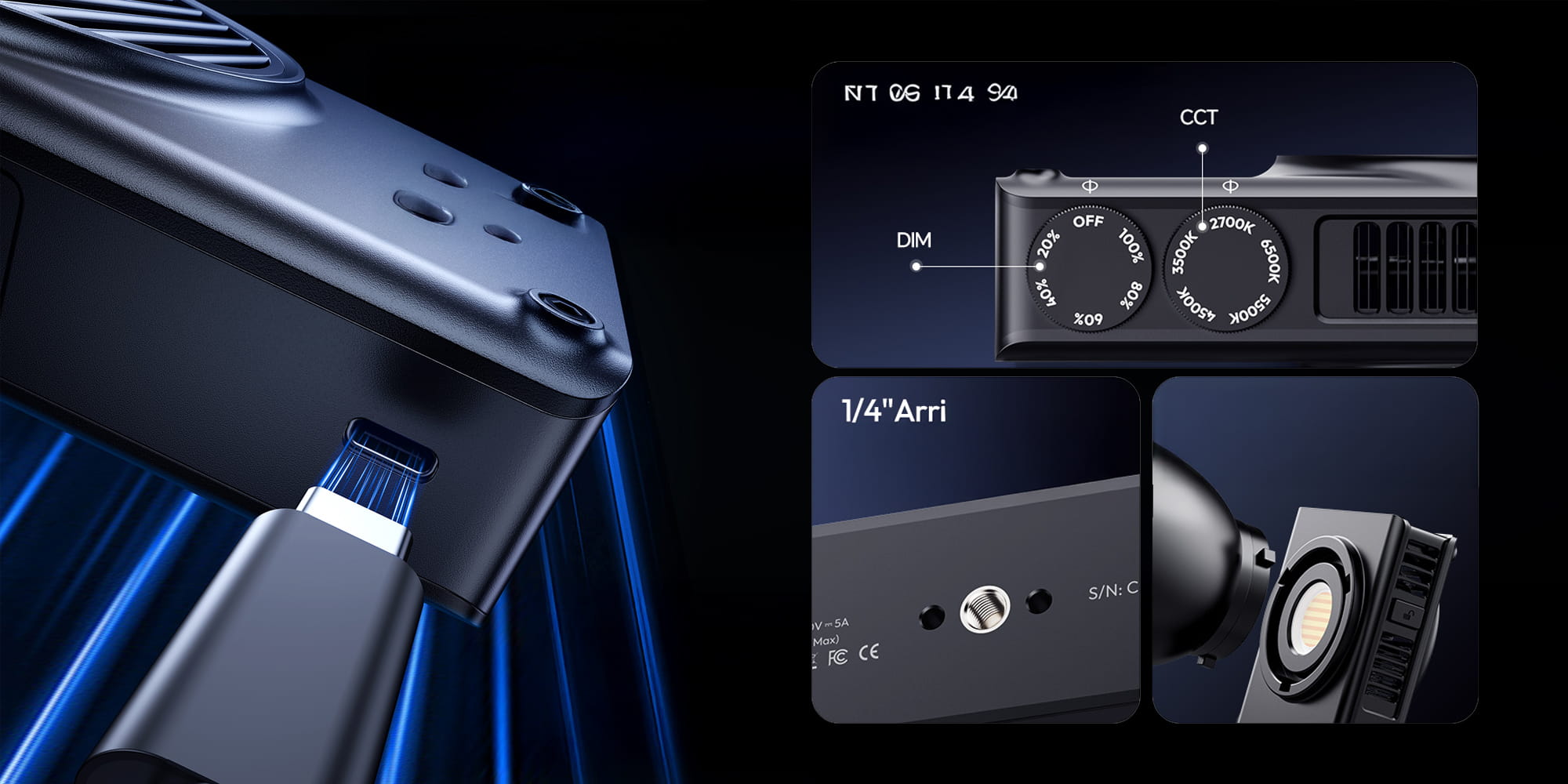 lampa led ulanzi c01 - wb (2700 k - 6500 k)