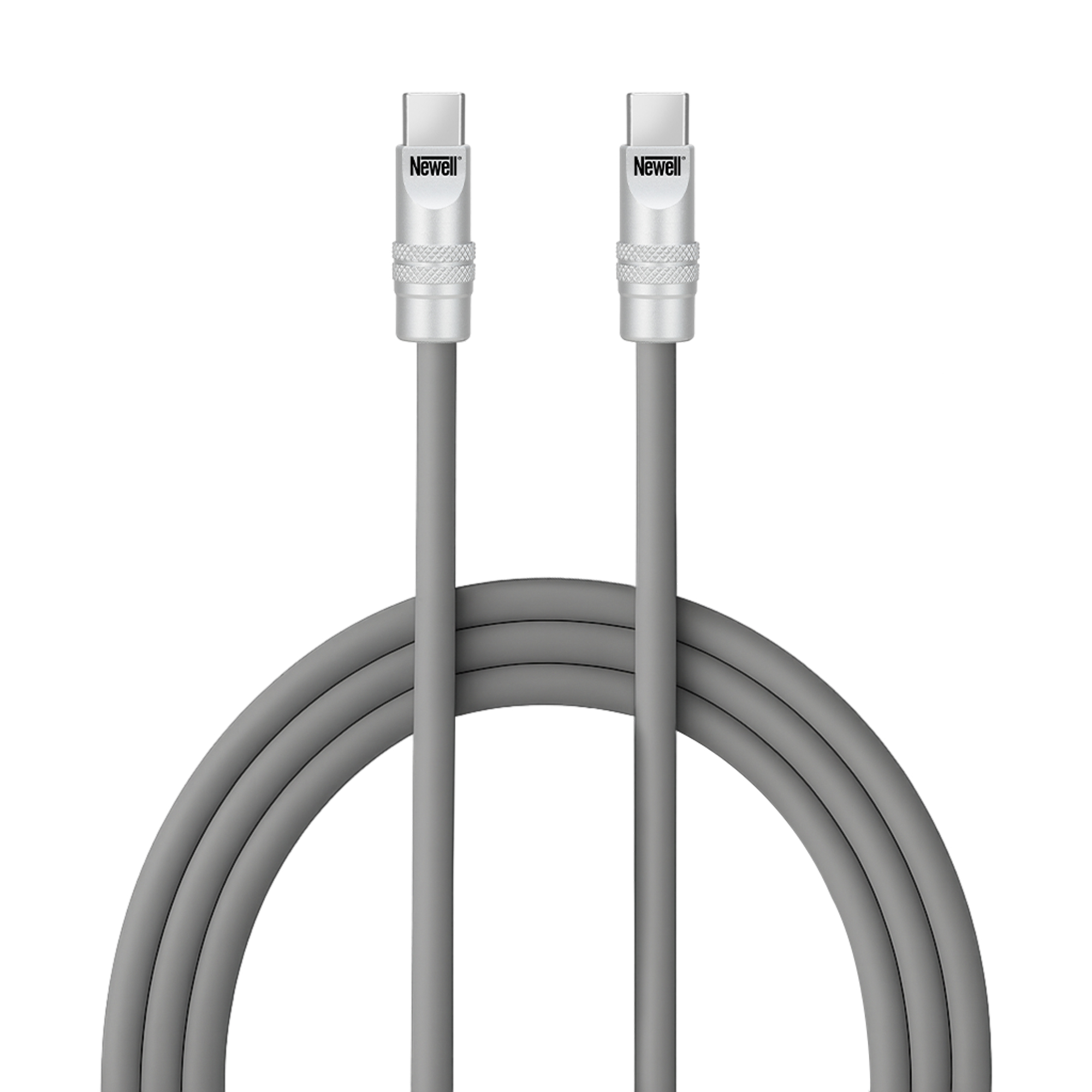 kabel newell usb-c - usb-c 100 w, 2 m, silikonowy, szary