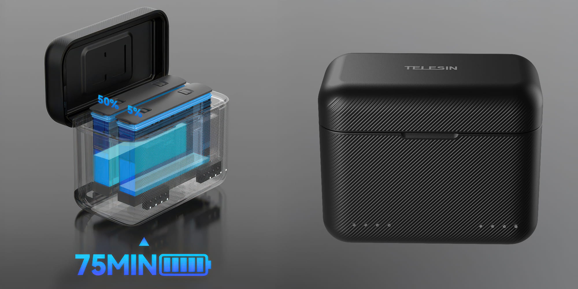 ładowarka dwukanałowa telesin s0-bcg-07-tis do insta360 x4