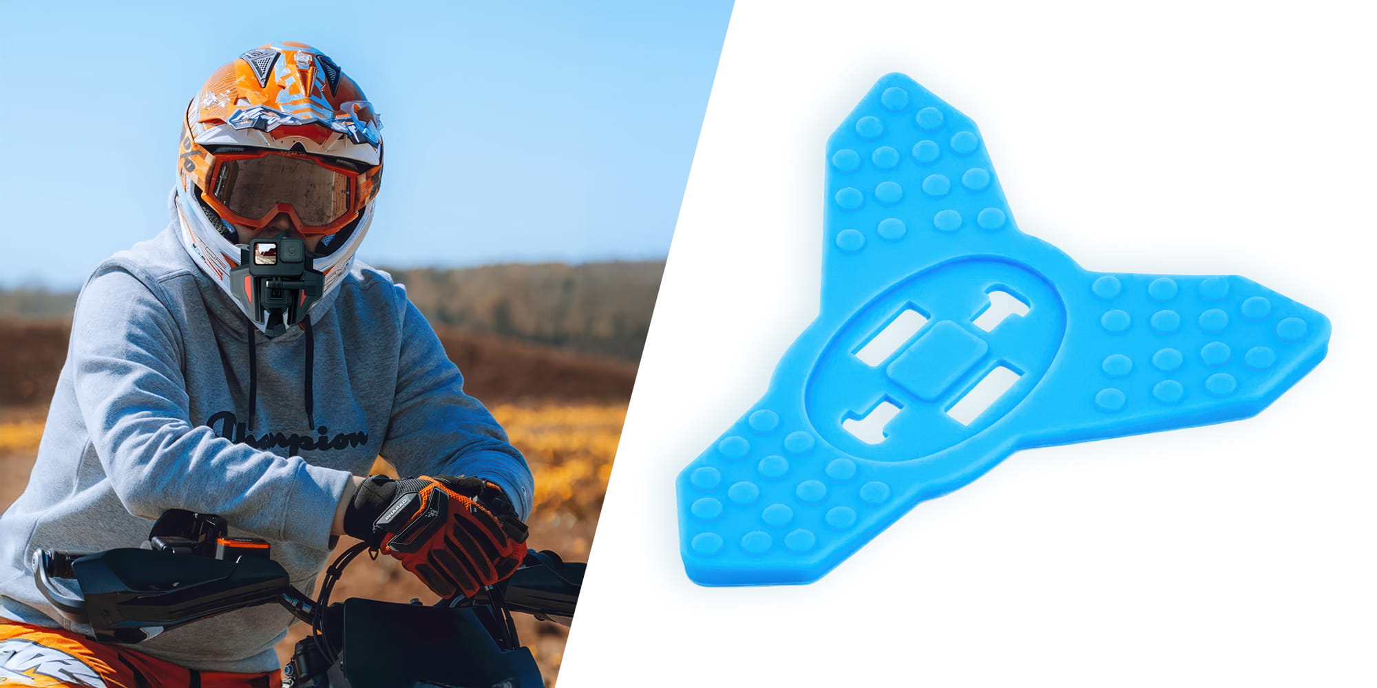 mocowanie na kask motocyklowy do kamer sportowych