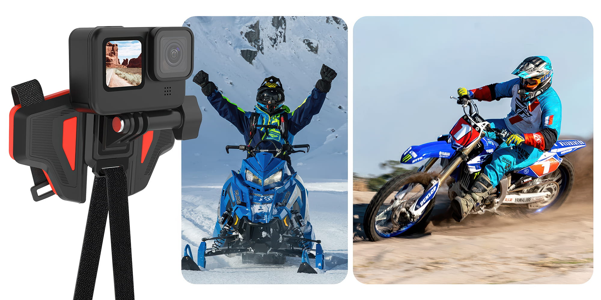 uchwyt na kask motocyklowy do kamer sportowych