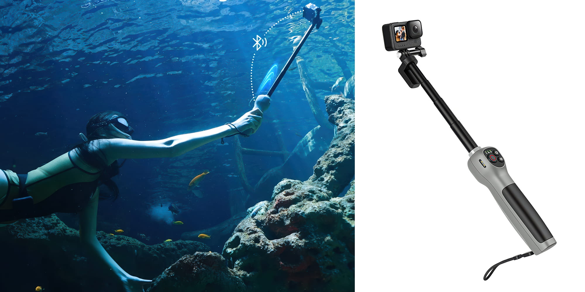 ramię teleskopowe z pilotem do kamer gopro hero