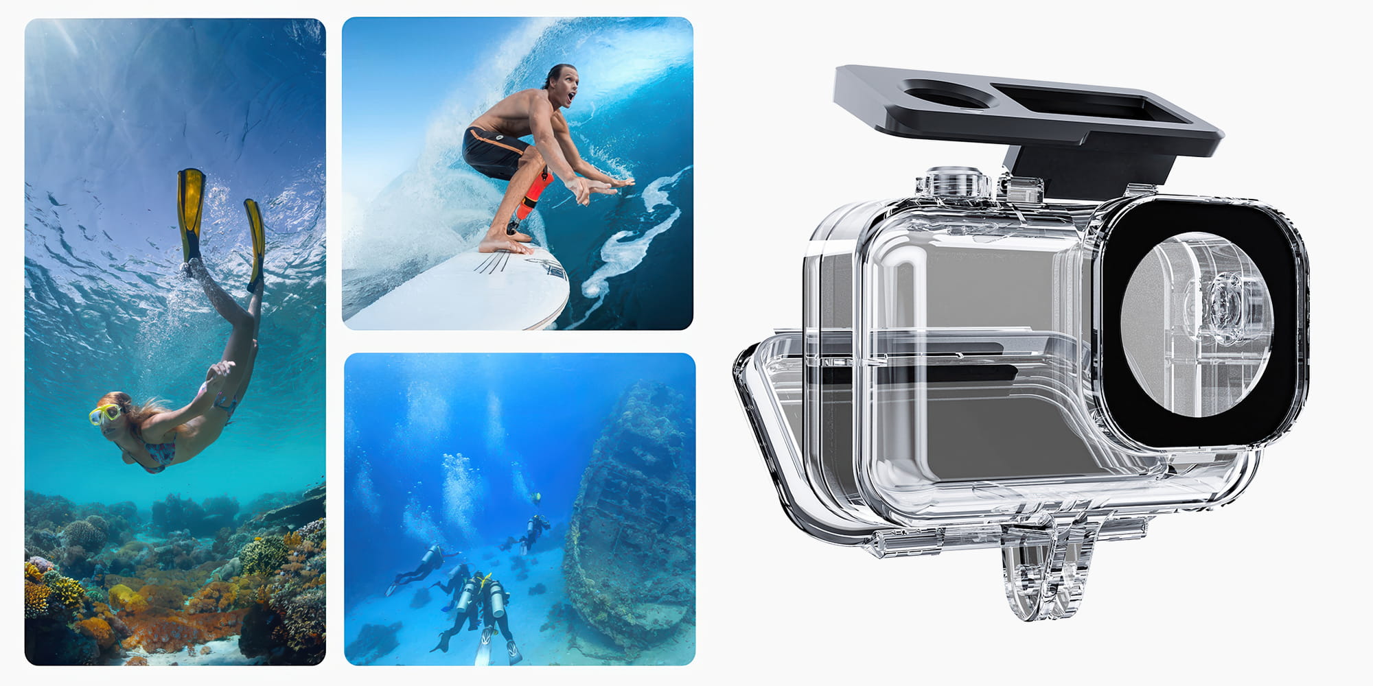 obudowa wodoodporna do dji action 3 / 4 / 5 pro